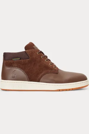 Ralph Lauren Waterproof Leather-Suede Trainer Boot