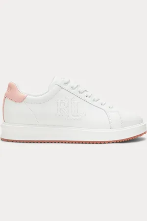 Ralph Lauren Ainsley Two-Tone Leather Trainer
