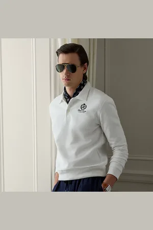 Ralph Lauren Crest-Embroidered Fleece Polo Shirt