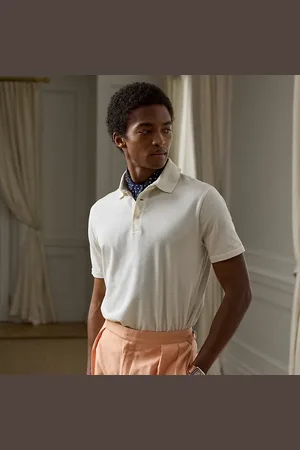 Ralph Lauren Silk-Cotton Piqué Polo Shirt