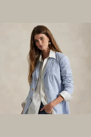 Ralph Lauren Striped Cotton Seersucker Blazer