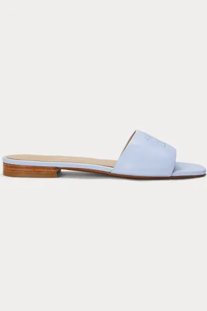 Ralph Lauren Everley Nappa Leather Slide Sandal