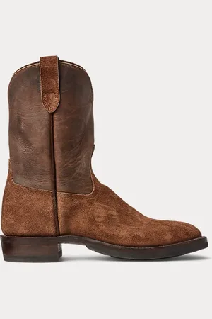 Ralph Lauren Roughout Suede & Leather Boot