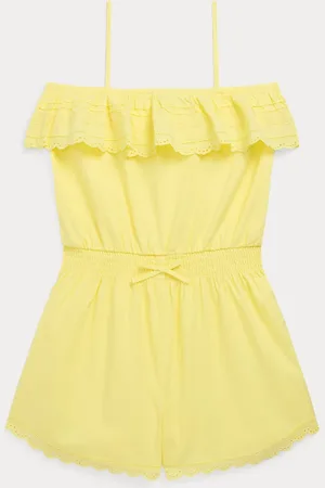 Ralph Lauren Eyelet-Embroidered Batiste Playsuit