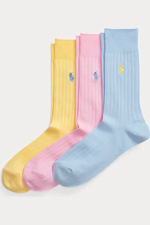 Ralph Lauren Rib-Knit Trouser Sock 3-Pack