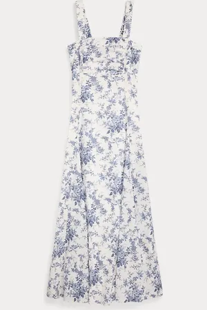 Ralph Lauren Floral-Print Seersucker Dress