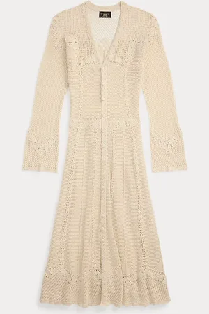 Ralph Lauren Crochet-Detail Pointelle Duster