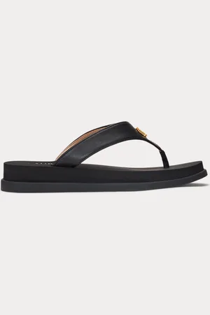 Ralph Lauren Regina Nappa Leather Flip-Flop