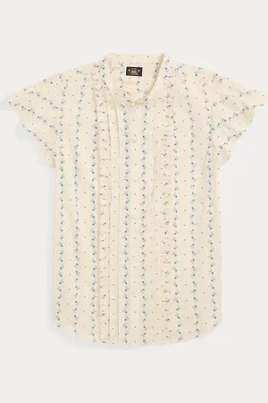 Ralph Lauren Floral-Print Cotton Voile Blouse