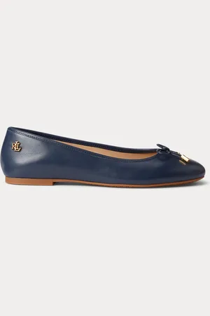 Ralph Lauren Jayna Nappa Leather Flat
