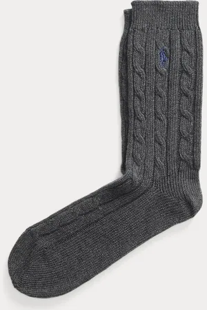 Ralph Lauren Cable-Knit Crew Socks