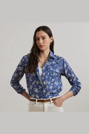 Ralph Lauren Classic Fit Floral Cotton Voile Shirt