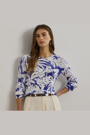 Ralph Lauren Print Cable-Knit Cotton Jumper