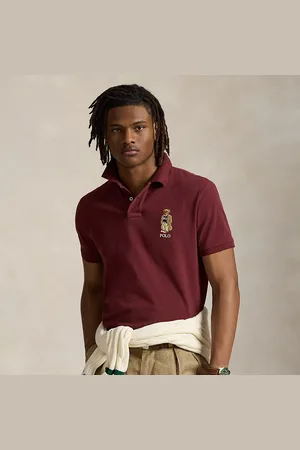 Ralph Lauren Custom Slim Fit Bear Mesh Polo Shirt