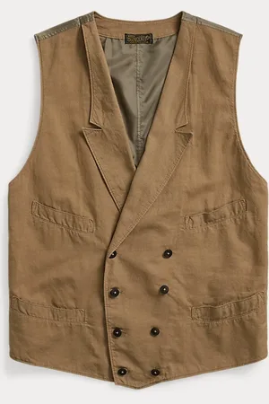 Ralph Lauren Double-Breasted Cotton-Linen Waistcoat