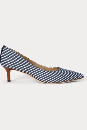 Ralph Lauren Adrienne Striped Canvas Pump