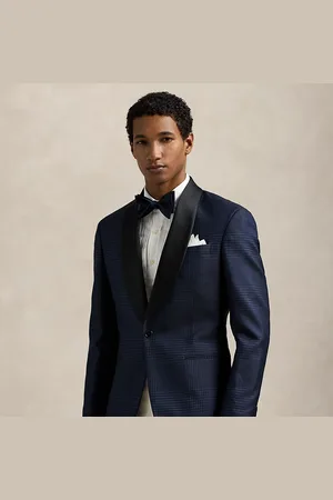 Ralph Lauren Polo Tailored Plaid Tuxedo Jacket