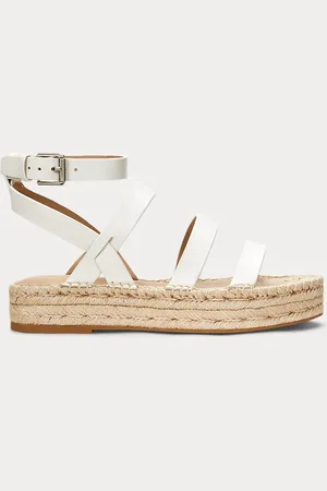 Ralph Lauren Polly Nappa Leather Gladiator Espadrille