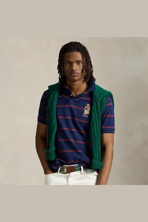 Ralph Lauren Custom Slim Fit Bear Mesh Polo Shirt