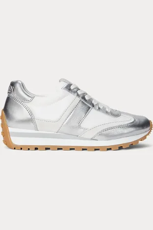 Ralph Lauren Dani Metallic Leather & Suede Trainer
