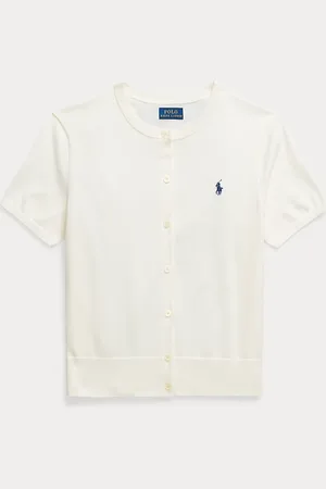 Ralph Lauren Cotton Crewneck Short-Sleeve Cardigan