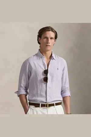 Ralph Lauren Custom Fit Striped Linen Shirt