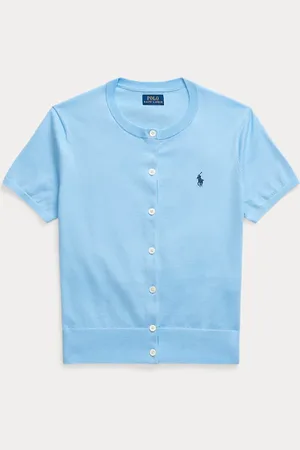 Ralph Lauren Cotton Crewneck Short-Sleeve Cardigan