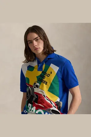 Ralph Lauren Classic Fit Mesh Graphic Polo Shirt