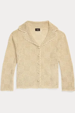 Ralph Lauren Hand-Crocheted Cotton Cardigan