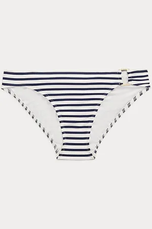 Ralph Lauren Striped Ring-Front Hipster Bikini Bottom