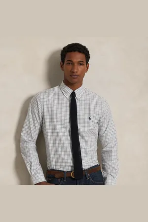 Ralph Lauren Custom Fit Checked Stretch Poplin Shirt
