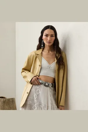Ralph Lauren Adrianna Plonge Lambskin Jacket