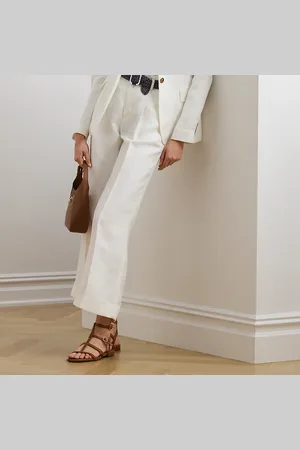 Ralph Lauren Pleated Linen-Blend Twill Trouser
