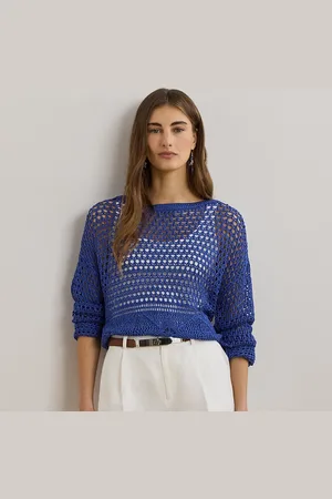 Ralph Lauren Pointelle-Knit Linen-Blend Jumper