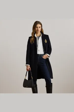 Ralph Lauren Crest-Patch Wool-Blend Coat