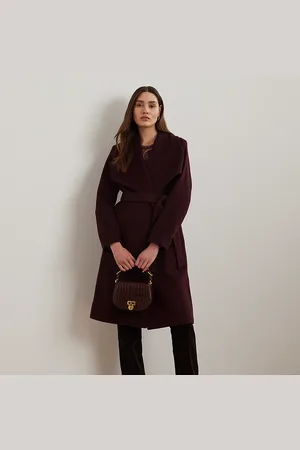 Ralph Lauren Belted Wool-Blend Wrap Coat