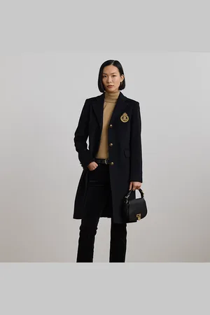 Ralph Lauren Crest-Patch Wool-Blend Coat
