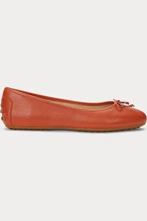 Ralph Lauren Jayna Pebbled Leather Driver Flat