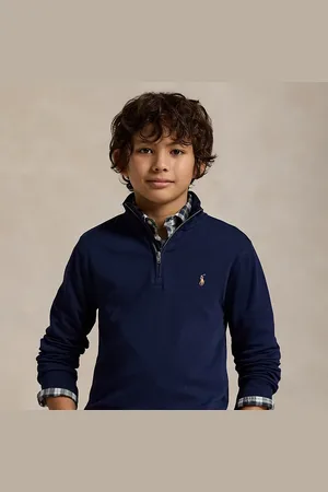 Ralph Lauren Cotton Interlock Quarter-Zip Pullover