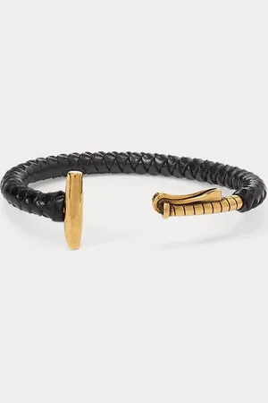 Ralph Lauren Braided Antiqued Brass Polo Mallet Cuff