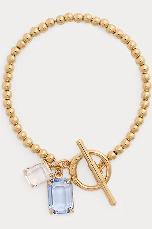 Ralph Lauren Plated Stone Beaded Flex Bracelet