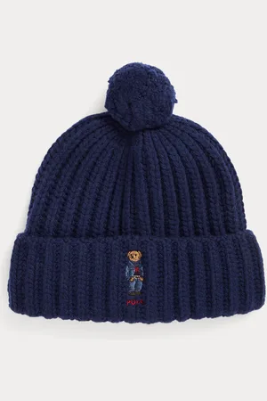 Ralph Lauren Polo Bear Rib Pom-Pom Beanie