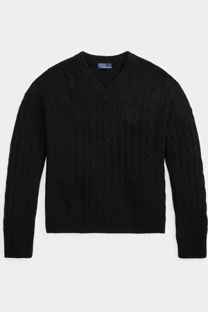 Ralph Lauren Cable-Knit Cashmere V-Neck Jumper
