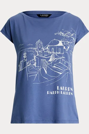 Ralph Lauren Petite - Cotton-Blend Jersey Graphic T-Shirt