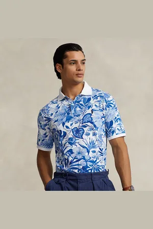Ralph Lauren Classic Fit Floral-Print Mesh Polo Shirt