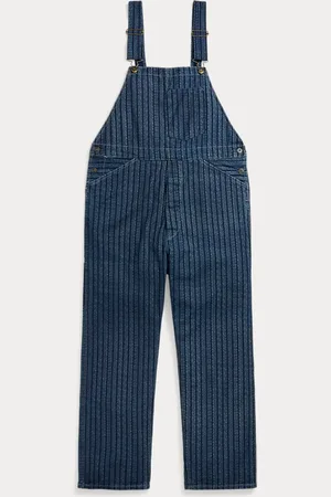 Ralph Lauren Indigo Striped Twill Overall