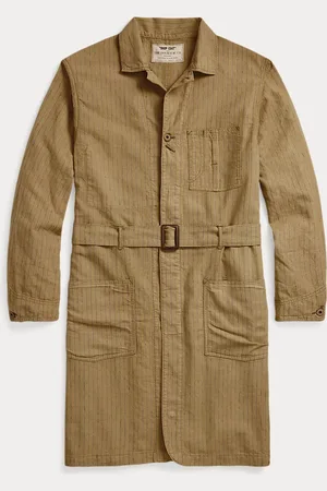 Ralph Lauren Striped Linen-Cotton Shop Coat