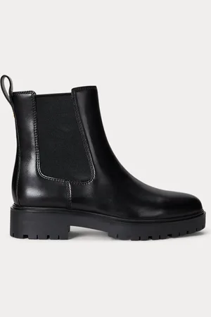 Ralph Lauren Allyson Burnished Leather Bootie