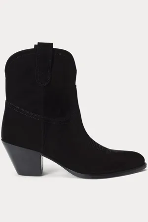 Ralph Lauren Calfskin Suede Western Boot