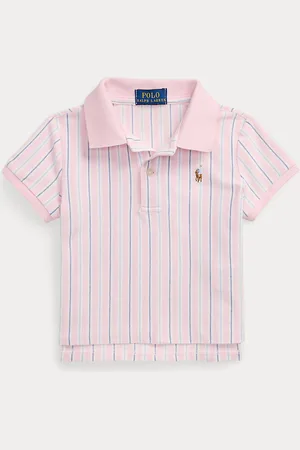Ralph Lauren Striped Oxford Mesh Boxy Polo Shirt